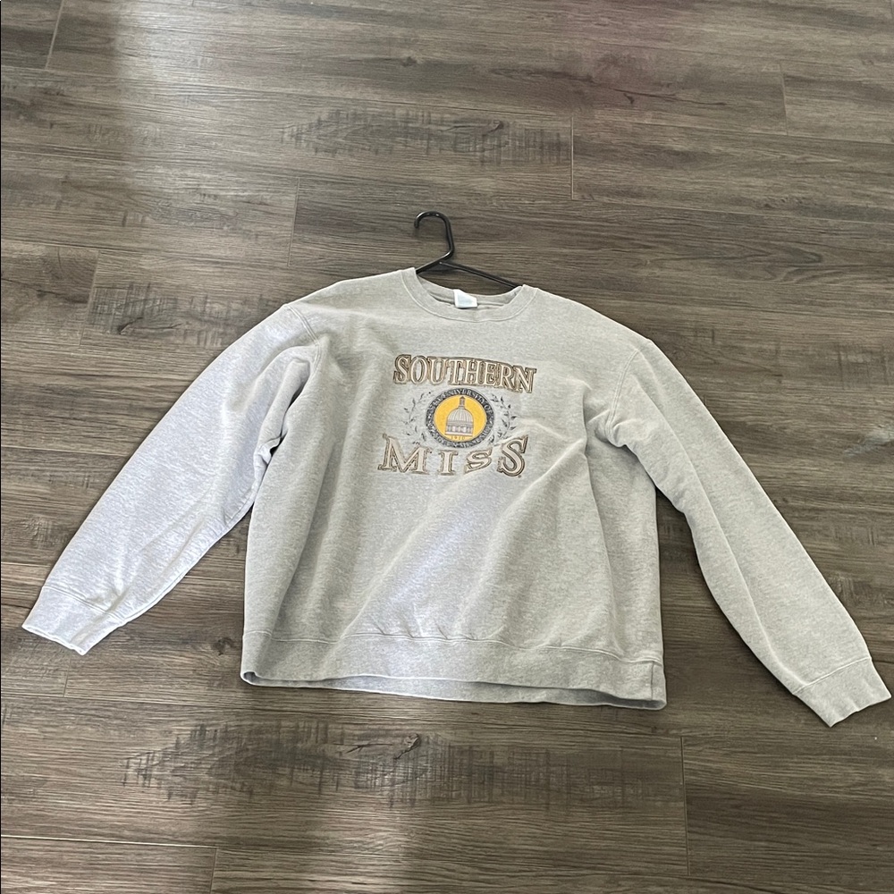 Southern Miss Men's Crewneck Sweater - Light Gray